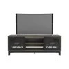Venus 71 in. Bark Gray and Black Engineered Wood TV Stand Fits TVs Up to 80 in. with Storage Doors by Nexera -Nexera Sales Store bark grey and black nexera tv stands 402324 64 1000