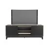Arrow 71 in. Bark Gray and Black Engineered Wood TV Stand Fits TVs Up to 80 in. with Storage Doors by Nexera -Nexera Sales Store bark grey and black nexera tv stands 402326 64 1000