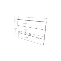 Milton 76 in. W Bark Grey Laminate & White Melamine Full Size Wood Frame Platform Bed with 3 Drawers and Headboard by Nexera -Nexera Sales Store bark grey laminate white melamine nexera platform beds 402370 1f 1000