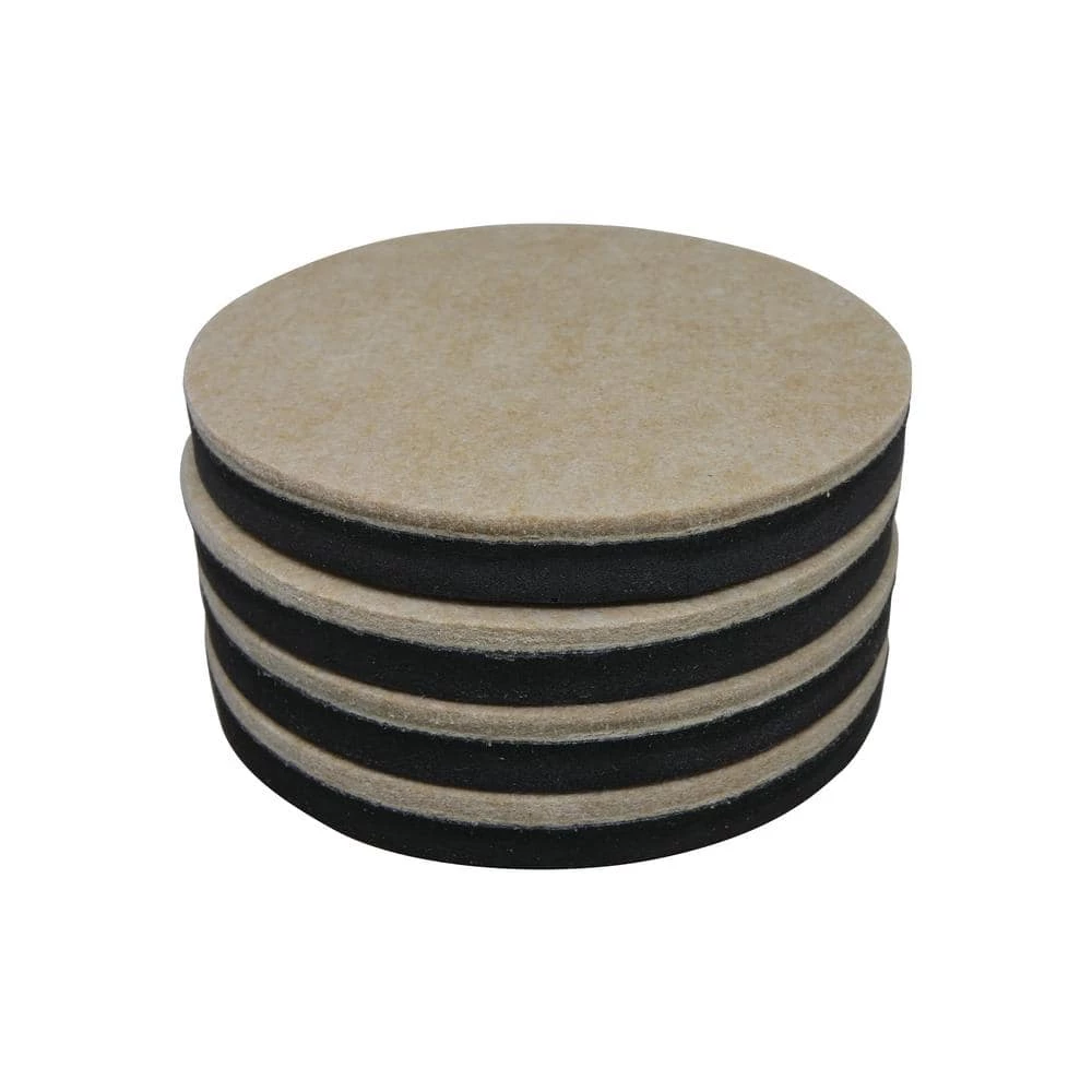 3-1/2 in. Beige Felt Heavy Duty Furniture Slider Pads for Hard Floors (4-Pack) by Shepherd 11 3-1/2 in. Beige Felt Heavy Duty Furniture Slider Pads for Hard Floors (4-Pack) by Shepherd - Image 9