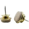 1 in. Beige Felt and Brass Round Nail-On Swivel Furniture Glides for Floor Protection (4-Pack) by Shepherd -Nexera Sales Store beige cream shepherd furniture accessories 9938 64 1000