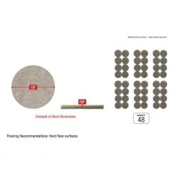 1 in. Beige Round Felt Heavy Duty Self-Adhesive Furniture Pads (48-Pack) by Shepherd -Nexera Sales Store beige cream shepherd furniture accessories 9972 76 1000