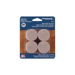 1-1/2 in. Beige Round Felt Heavy Duty Self-Adhesive Furniture Pads (24-Pack) by Shepherd -Nexera Sales Store beige cream shepherd furniture accessories 9976 31 1000