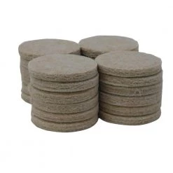1-1/2 in. Beige Round Felt Heavy Duty Self-Adhesive Furniture Pads (24-Pack) by Shepherd
