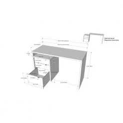 Sereni-T 48 in. Rectangular Black and Ebony Melamine Reversible Writing Desk with Filing Cabinet by Nexera 9 Sereni-T 48 in. Rectangular Black and Ebony Melamine Reversible Writing Desk with Filing Cabinet by Nexera -Nexera Sales Store black and ebony melamine nexera computer desks 400616 77 1000