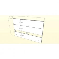 Evoque 81.75 in. W Black Melamine & Ebony Laminate Queen Size Wood Frame Platform Bed with 3 Drawers and Headboard by Nexera -Nexera Sales Store black melamine ebony laminate nexera platform beds 402253 1f 1000