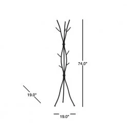 Black 8-Hook Coat Rack by Monarch Specialties -Nexera Sales Store black monarch specialties coat racks i 2062 40 1000