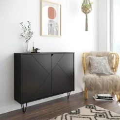 Slim Black Accent Cabinet with 2-Doors by Nexera 10 Slim Black Accent Cabinet with 2-Doors by Nexera -Nexera Sales Store black nexera accent cabinets 132206 31 1000
