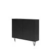 Slim Black Accent Cabinet with 2-Doors by Nexera