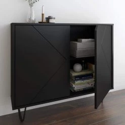 Slim Black Accent Cabinet with 2-Doors by Nexera 8 Slim Black Accent Cabinet with 2-Doors by Nexera -Nexera Sales Store black nexera accent cabinets 132206 77 1000