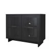 Paragon Black with Rectangular Design Detail Accent Cabinet with 2-Glass Doors by Nexera 1 Paragon Black with Rectangular Design Detail Accent Cabinet with 2-Glass Doors by Nexera -Nexera Sales Store black with rectangular design detail nexera accent cabinets 130206 64 1000