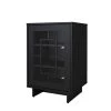Paragon Black with Rectangular Design Detail Accent Cabinet with 1-Glass Door by Nexera 1 Paragon Black with Rectangular Design Detail Accent Cabinet with 1-Glass Door by Nexera -Nexera Sales Store black with rectangular design detail nexera accent cabinets 131206 64 1000