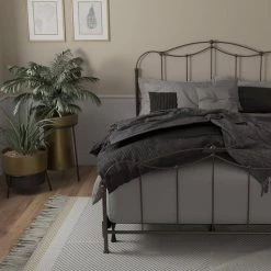 Affinity King Charcoal Metal Spindle Open Face Headboard and Footboard by ELUXURY -Nexera Sales Store blackened taupe eluxury headboards affinitycombokg 31 1000