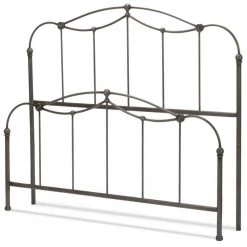 Affinity King Charcoal Metal Spindle Open Face Headboard and Footboard by ELUXURY