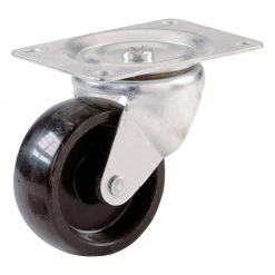 2 in. Black Polypropylene and Steel Swivel Plate Caster with 125 lb. Load Rating by Shepherd