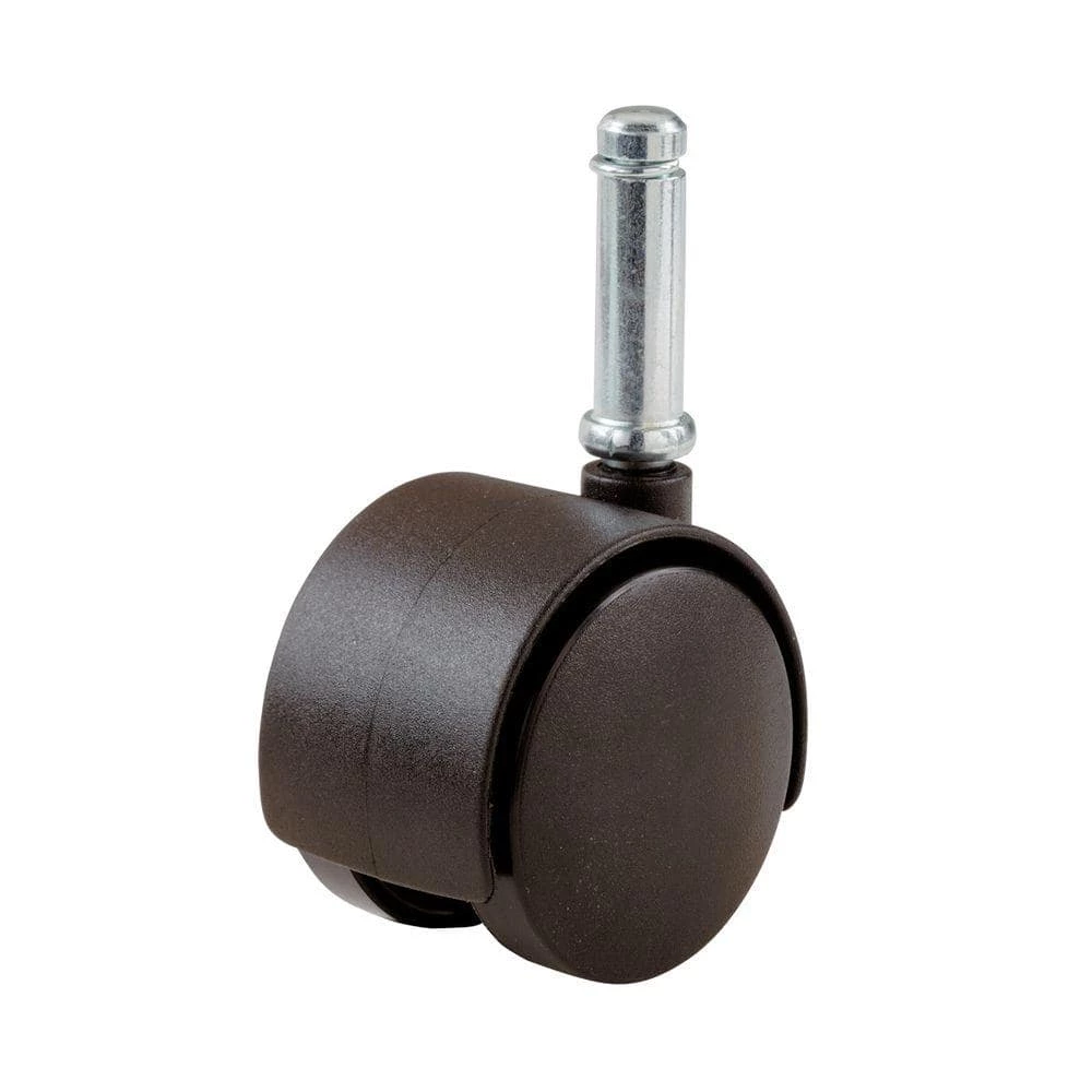 2 in. Black Plastic and Steel Twin Wheel Swivel Friction-Grip Stem Caster with 75 lb. Load Rating by Shepherd 3 2 in. Black Plastic and Steel Twin Wheel Swivel Friction-Grip Stem Caster with 75 lb. Load Rating by Shepherd