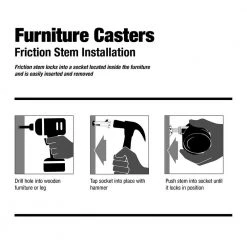 2 in. Black Plastic and Steel Twin Wheel Swivel Friction-Grip Stem Caster with 75 lb. Load Rating by Shepherd 7 2 in. Black Plastic and Steel Twin Wheel Swivel Friction-Grip Stem Caster with 75 lb. Load Rating by Shepherd -Nexera Sales Store blacks shepherd casters 9674 76 1000