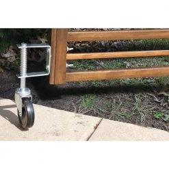 4 in. Black Hard Rubber and Steel Swivel Gate Caster with Adjustable Spring Bracket and 125 lb. Load Rating by Shepherd -Nexera Sales Store blacks shepherd casters 9785 40 1000