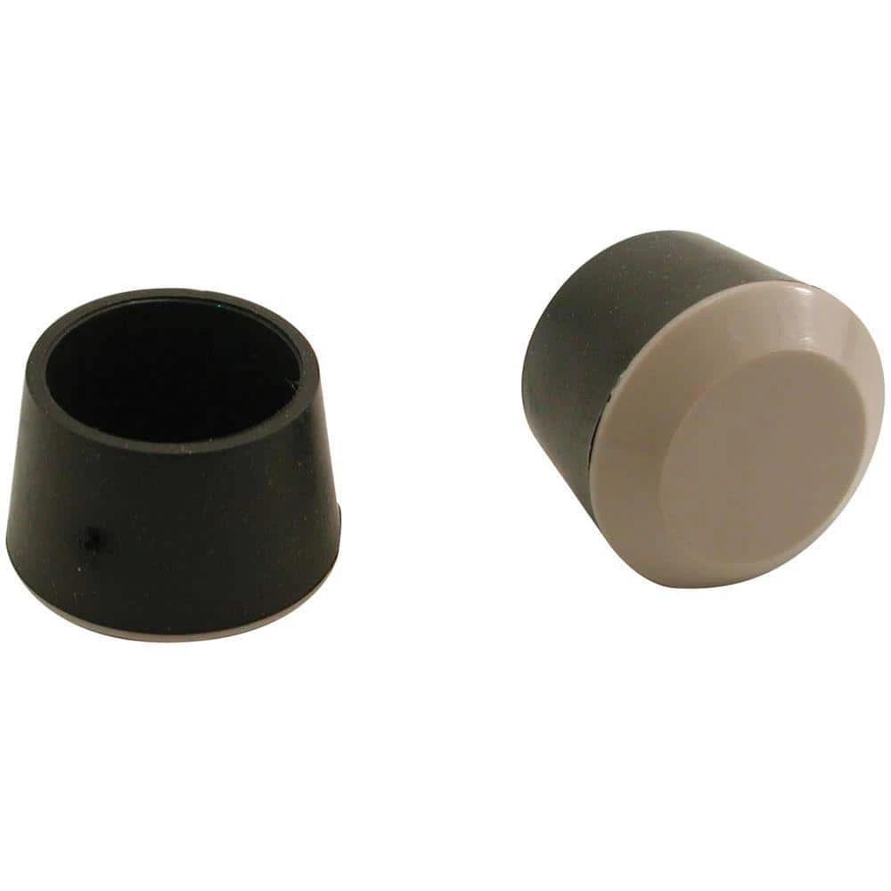1-1/8 in. Black Rubber and Beige Plastic Leg Caps for Table, Chair, and Furniture Leg Floor Protection (4-Pack) by Shepherd 3 1-1/8 in. Black Rubber and Beige Plastic Leg Caps for Table, Chair, and Furniture Leg Floor Protection (4-Pack) by Shepherd