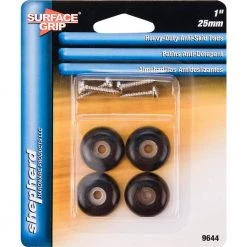 1 in. Heavy Duty Anti-Skid Surface Pads (4 per Pack) by Shepherd -Nexera Sales Store blacks shepherd furniture accessories 9644 4f 1000