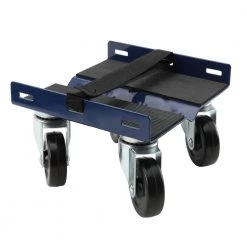 2.37 in. Black Rubber and Blue Powder-Coated Steel Snowmobile Dolly 3-Piece Set with 1000 lb. Load Rating by Shepherd -Nexera Sales Store blues shepherd casters 9298e a0 1000