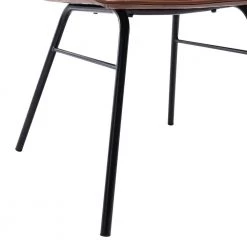 Brown Faux Leather Modern Dining Chair with Horizontal Channeling by ELUXURY 9 Brown Faux Leather Modern Dining Chair with Horizontal Channeling by ELUXURY -Nexera Sales Store brown faux leather eluxury dining chairs hdc004 fl15 ch 1d 1000