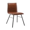 Brown Faux Leather Modern Dining Chair with Horizontal Channeling by ELUXURY 1 Brown Faux Leather Modern Dining Chair with Horizontal Channeling by ELUXURY -Nexera Sales Store brown faux leather eluxury dining chairs hdc004 fl15 ch 64 1000