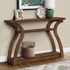 Home Entryway Stylish 47 in. Long Wood Look Accent Table, Brown by Monarch Specialties -Nexera Sales Store brown monarch specialties end side tables vm 2422 31 1000