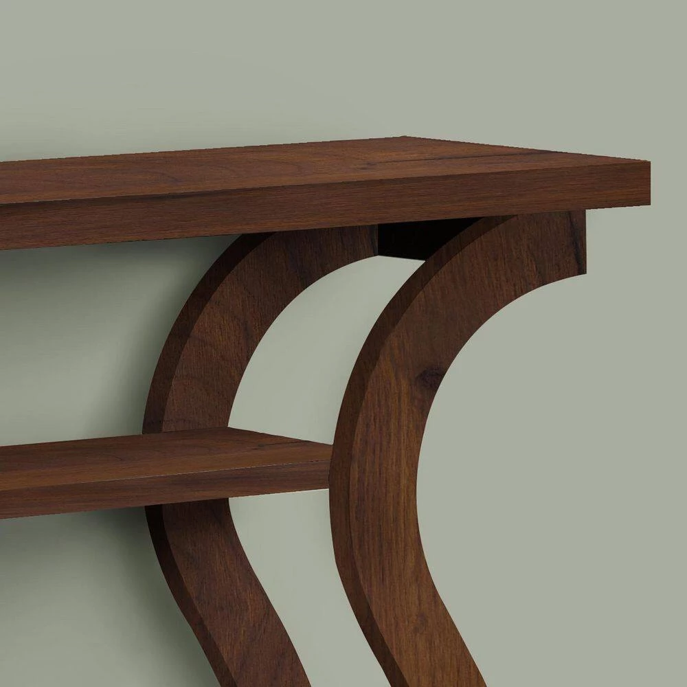 Home Entryway Stylish 47" Long Wood Look Accent Table, Dark by Monarch Specialties 4 Home Entryway Stylish 47" Long Wood Look Accent Table, Dark by Monarch Specialties - Image 2