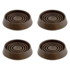 1-1/2 in. Brown Round Smooth Rubber Floor Protector Furniture Cups for Carpet & Hard Floors (4-Pack) by Shepherd -Nexera Sales Store browns tans shepherd furniture accessories 89075 c3 1000