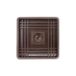 2 in. Brown Square Smooth Rubber Floor Protector Furniture Cups for Carpet & Hard Floors (4-Pack) by Shepherd -Nexera Sales Store browns tans shepherd furniture accessories 89076 4f 1000