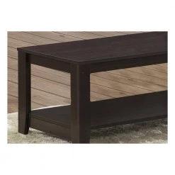 3-Piece 42 in. Cappuccino Large Rectangle Wood Coffee Table Set with Shelf by Monarch Specialties -Nexera Sales Store cappuccino monarch specialties coffee tables hd7990p 44 1000