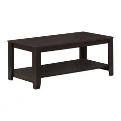 3-Piece 42 in. Cappuccino Large Rectangle Wood Coffee Table Set with Shelf by Monarch Specialties -Nexera Sales Store cappuccino monarch specialties coffee tables hd7990p fa 1000