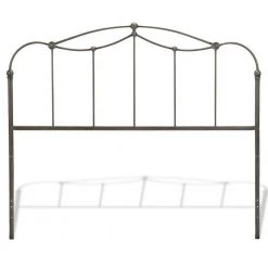 Affinity California King Charcoal Metal Spindle Open Face Headboard by ELUXURY
