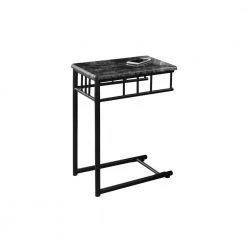 Charcoal Marble Top End Table by Monarch Specialties -Nexera Sales Store charcoal metal finish monarch specialties end side tables i 3063 c3 1000