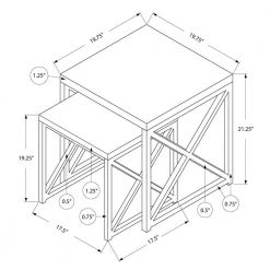 2 Piece Square Nesting Wood Accent Coffee Table Set, Cherry and Black by Monarch Specialties 10 2 Piece Square Nesting Wood Accent Coffee Table Set, Cherry and Black by Monarch Specialties -Nexera Sales Store cherry and black monarch specialties nesting tables vm 3353 c3 1000