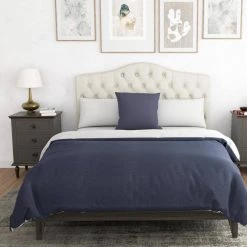 Grenada Full/Queen Adjustable Tufted Headboard by ELUXURY -Nexera Sales Store cream upholstered eluxury headboards grenadahb fq 31 1000