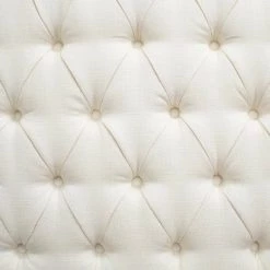 Grenada Full/Queen Adjustable Tufted Headboard by ELUXURY -Nexera Sales Store cream upholstered eluxury headboards grenadahb fq 4f 1000