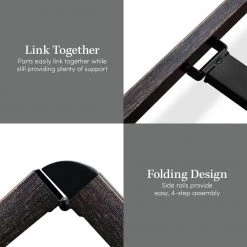 Colton Carbon Steel Brown Metal Queen Panel Bed Frame by ELUXURY -Nexera Sales Store dark silver gray with brassy undertones eluxury panel beds lpcoltonbed qn 1f 1000