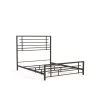 Colton Carbon Steel Brown Metal Queen Panel Bed Frame by ELUXURY