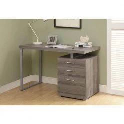 23.75 in. Left/Right Facing Contemporary Office Computer Desk, Taupe (2 Pack) by Monarch Specialties -Nexera Sales Store dark taupe monarch specialties computer desks 2 x ms vm7326 31 1000