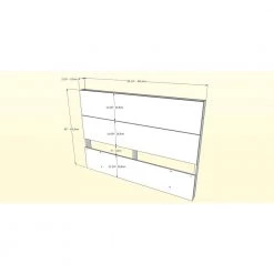 Cadence Full Platform Bed with 3 Storage Drawers and a Headboard White and Ebony by Nexera -Nexera Sales Store ebony laminate matte white lacquer and white melamine nexera platform beds 400995 1f 1000