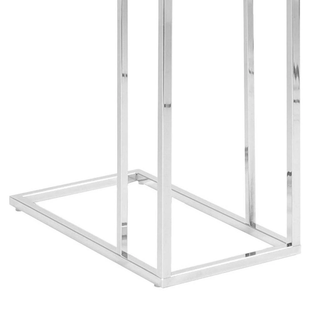 Contemporary Accent 18.25 in. White Rectangular Frosted Glass Side End Table (2 Pack) by Monarch Specialties 7 Contemporary Accent 18.25 in. White Rectangular Frosted Glass Side End Table (2 Pack) by Monarch Specialties - Image 5