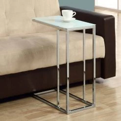 Contemporary Accent 18.25 in. White Rectangular Frosted Glass Side End Table (2 Pack) by Monarch Specialties 10 Contemporary Accent 18.25 in. White Rectangular Frosted Glass Side End Table (2 Pack) by Monarch Specialties -Nexera Sales Store frosted glass monarch specialties end side tables 2 x ms vm3000 c3 1000