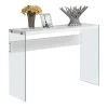 32 in. Glossy White/Clear Standard Rectangle Wood Console Table by Monarch Specialties -Nexera Sales Store glossy white monarch specialties console tables vm 3288 64 1000