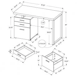 23.75 in. Left/Right Contemporary Office Computer Desk, Gray (2 Pack) by Monarch Specialties -Nexera Sales Store gray monarch specialties computer desks 2 x ms vm7426 77 1000