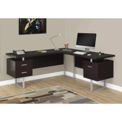 70 in. Contemporary Computer Desk Cappuccino(2 Pack) by Monarch Specialties -Nexera Sales Store gray monarch specialties computer desks 2 x vm 7305 31 1000