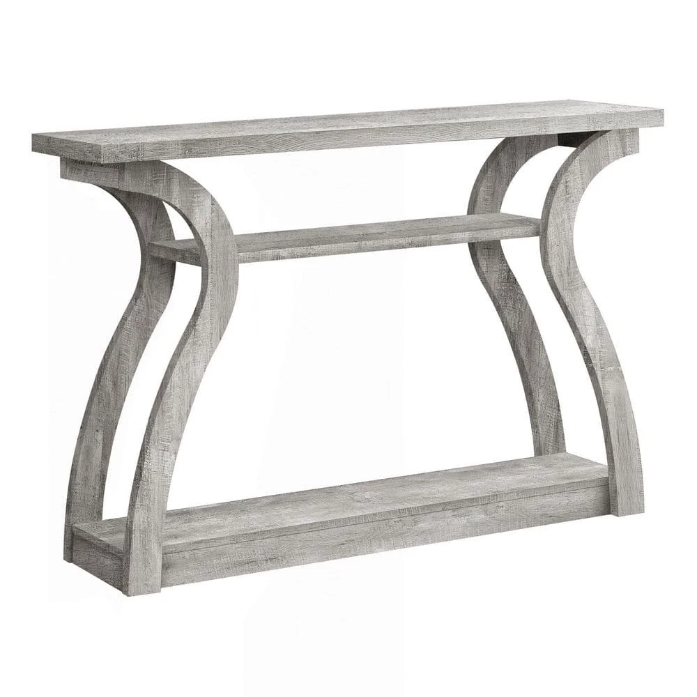 Home Entryway Stylish 47 in. Long Wood Look Accent Table, Gray by Monarch Specialties 3 Home Entryway Stylish 47 in. Long Wood Look Accent Table, Gray by Monarch Specialties