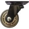 3 in. Gray Soft Rubber Chrome and Steel Swivel Plate Caster with 132 lb. Load Rating (4-Pack) by Shepherd -Nexera Sales Store grays shepherd casters 8268e 64 1000