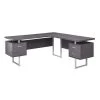 23.75 in. Grey Left or Right Facing Modern Home Office Computer Desk by Monarch Specialties 2 23.75 in. Grey Left or Right Facing Modern Home Office Computer Desk by Monarch Specialties -Nexera Sales Store grey monarch specialties computer desks vm 7306 64 1000